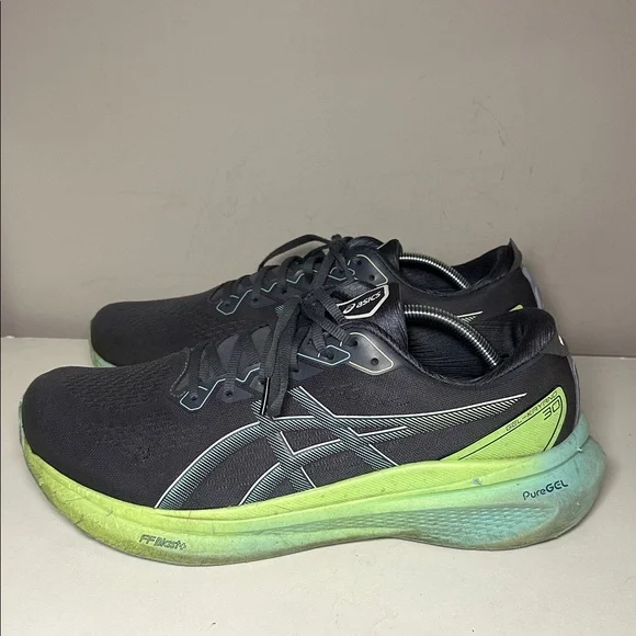 ASICS Men's gel-kayano 30 Athletic Shoes - Black and Lime - Picture 4 of 10